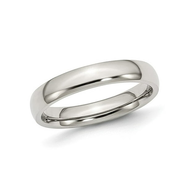 4mm Band Ring Polished Wedding Women Stainless Steel Engagement Party Size 5-13 4mm Band Ring Polished Wedding Women Stainless Steel Engagement Party Size 5-13